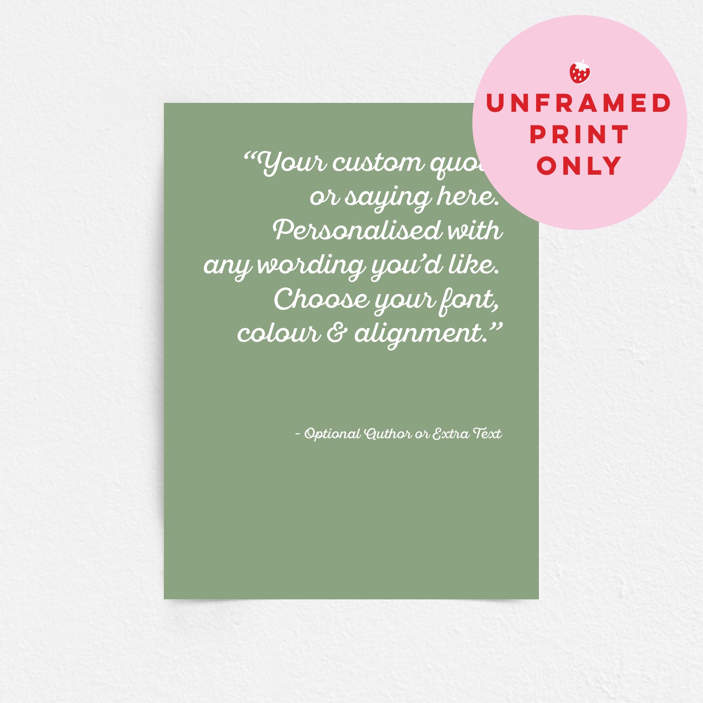 Custom Quote Print - Script Fonts