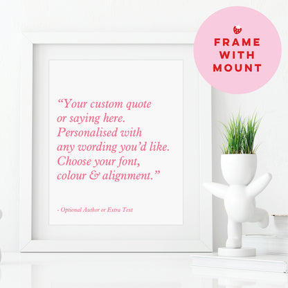Custom Quote Print - Script Fonts