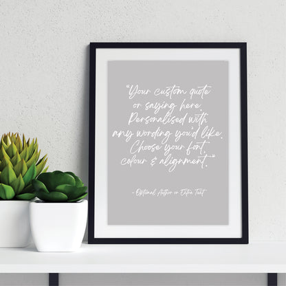 Custom Quote Print - Script Fonts