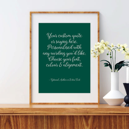 Custom Quote Print - Script Fonts