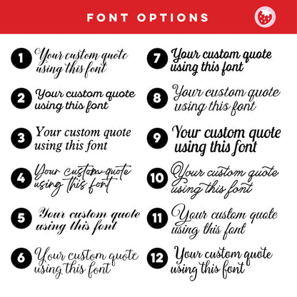Custom Quote Print - Script Fonts