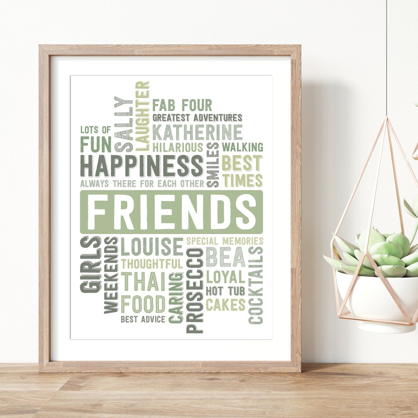 Custom Word Art Print - Friends