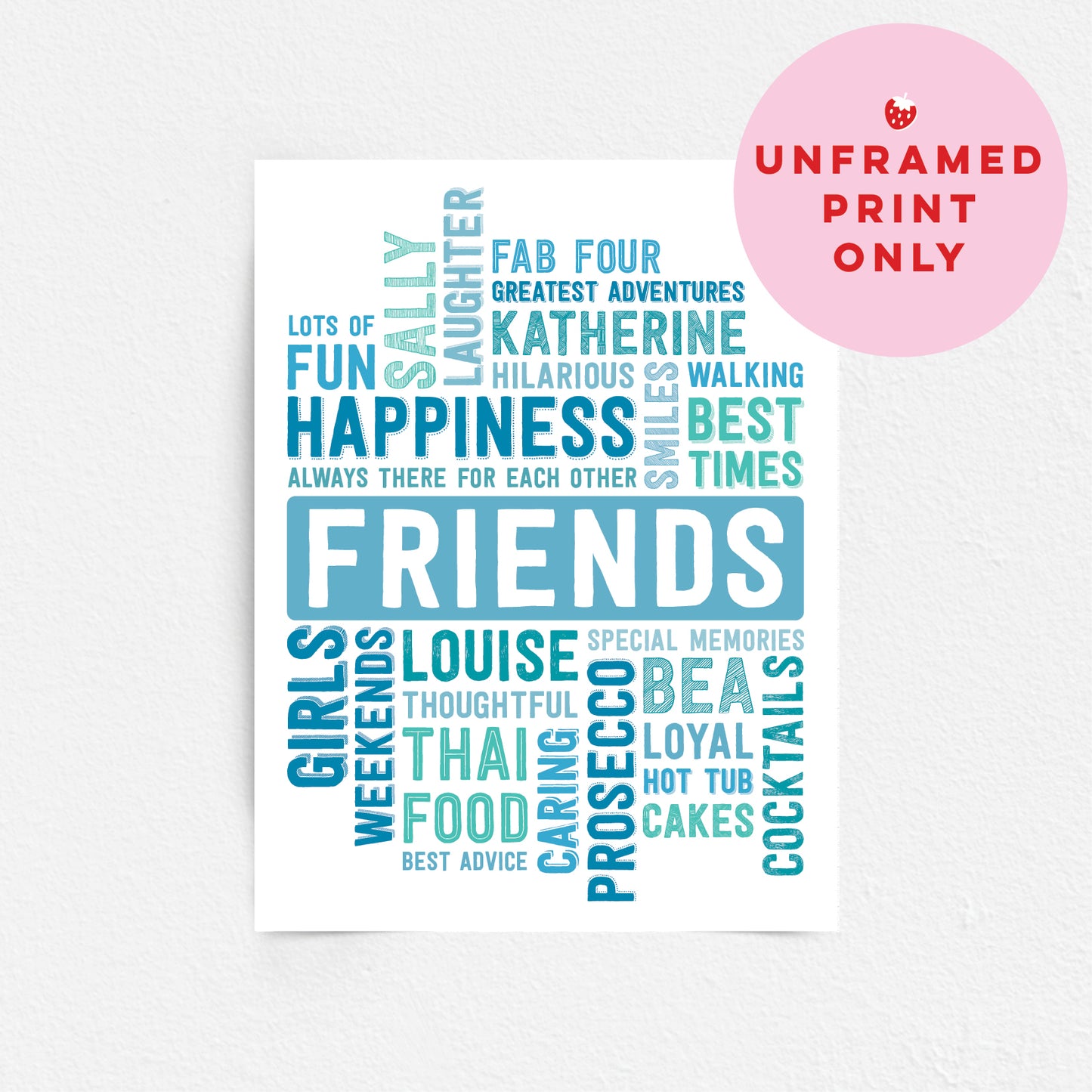 Custom Word Art Print - Friends