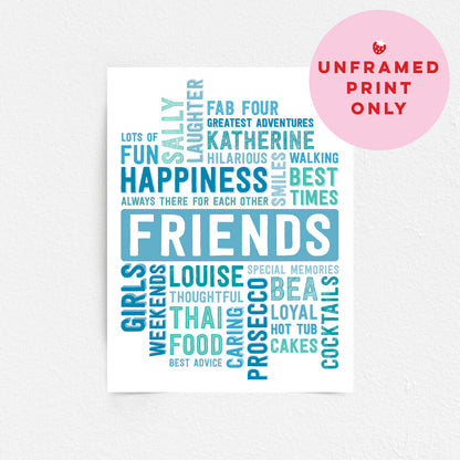 Custom Word Art Print - Friends