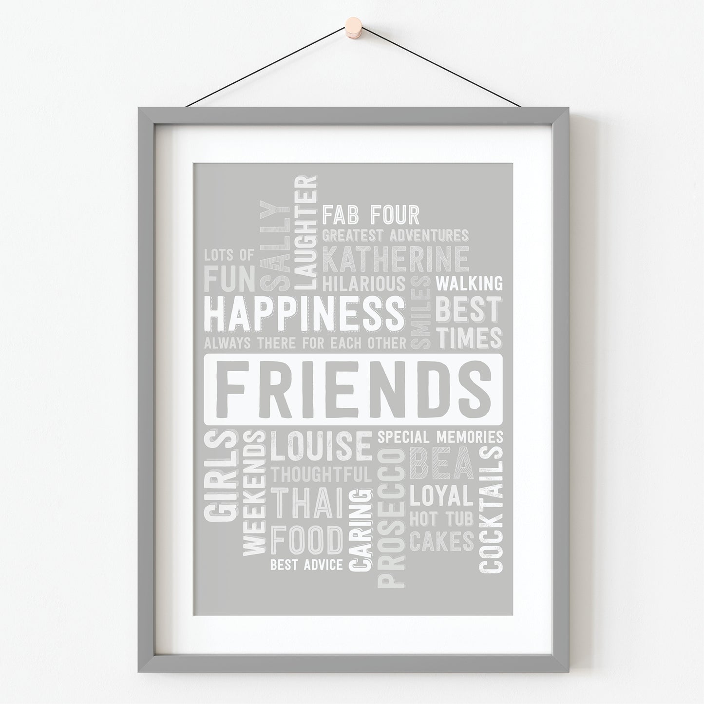 Custom Word Art Print - Friends