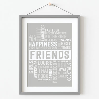 Custom Word Art Print - Friends