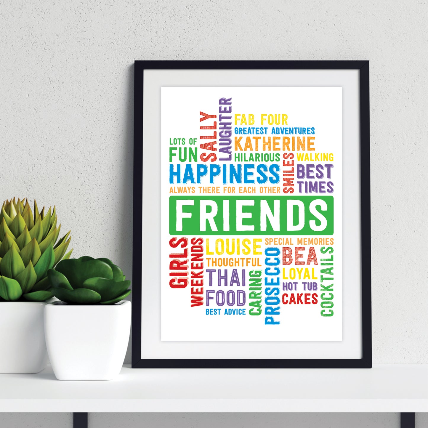 Custom Word Art Print - Friends