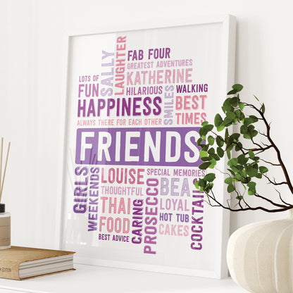 Custom Word Art Print - Friends