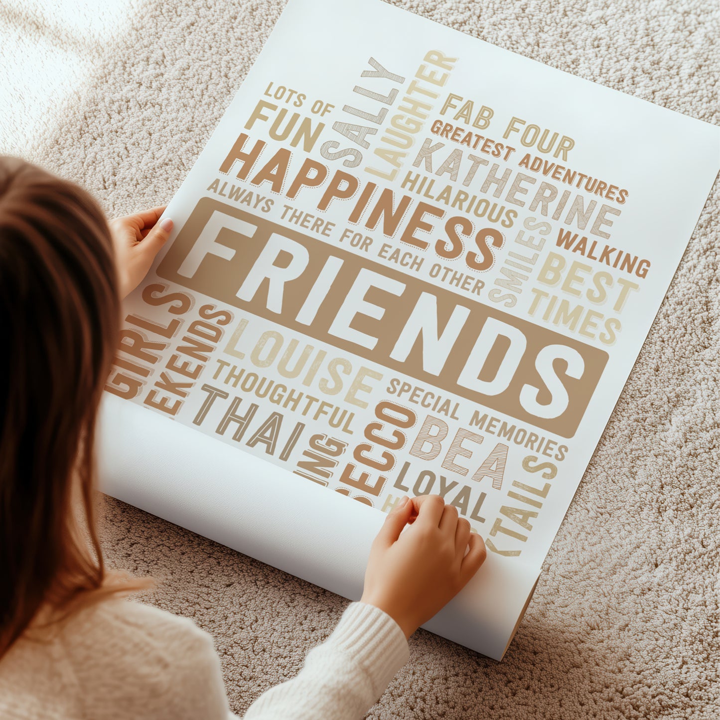 Custom Word Art Print - Friends