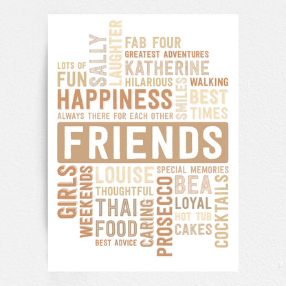 Decorative poster with motivational phrases in a word cloud design on a white background