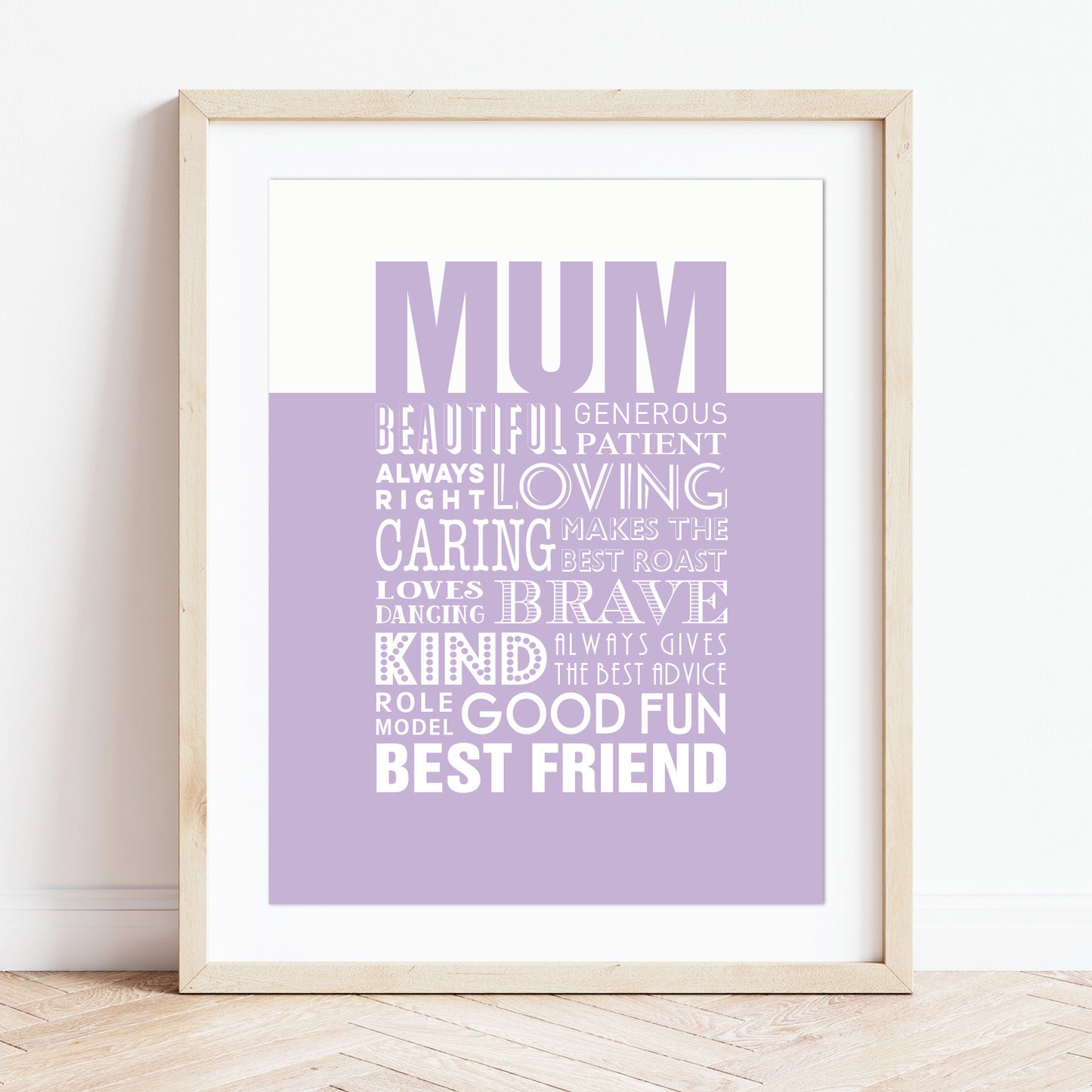 Custom Word Art Print - Best Mum