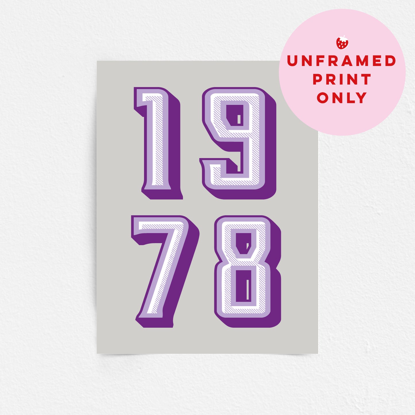 Custom Year Print - Personalised Special Date Retro Wall Art