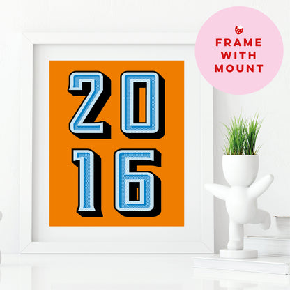 Custom Year Print - Personalised Special Date Retro Wall Art