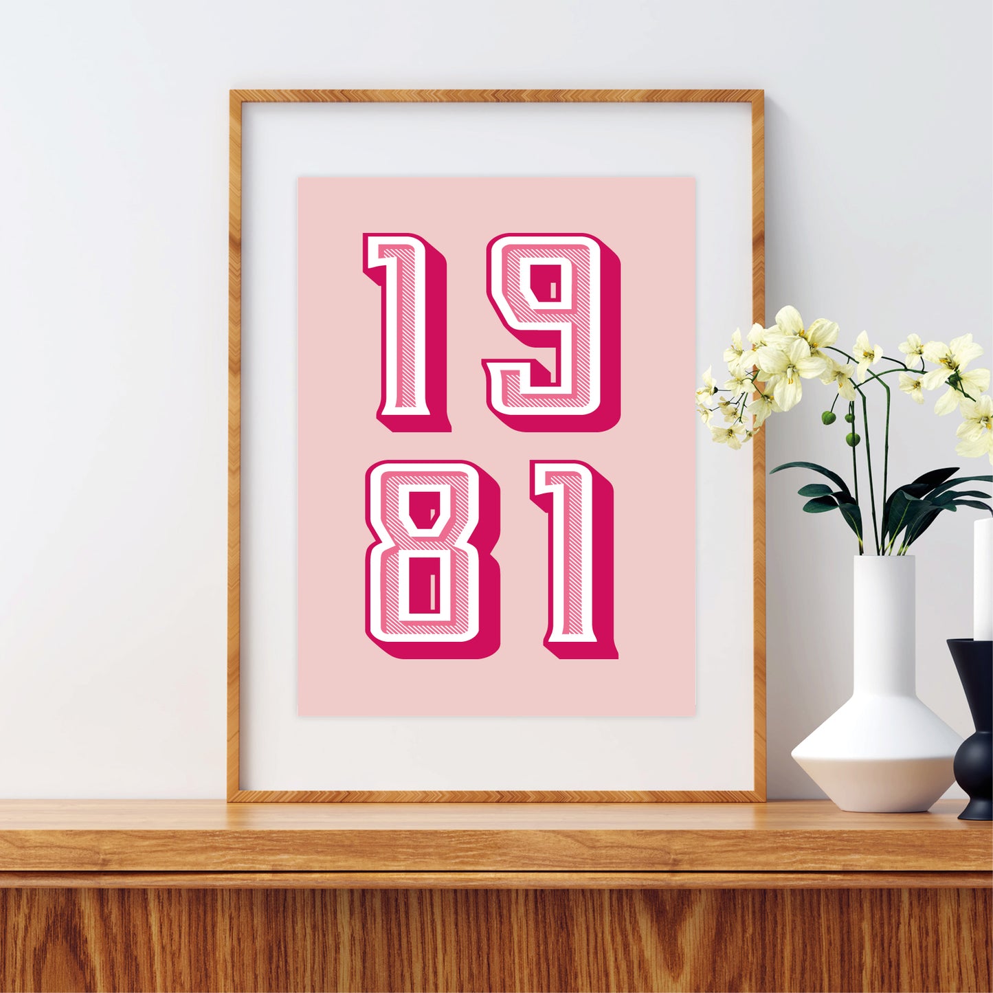 Custom Year Print - Personalised Special Date Retro Wall Art