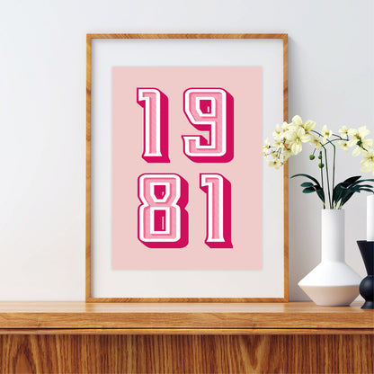 Custom Year Print - Personalised Special Date Retro Wall Art