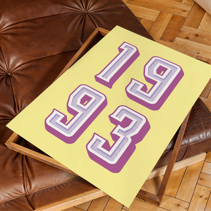 Custom Year Print - Personalised Special Date Retro Wall Art