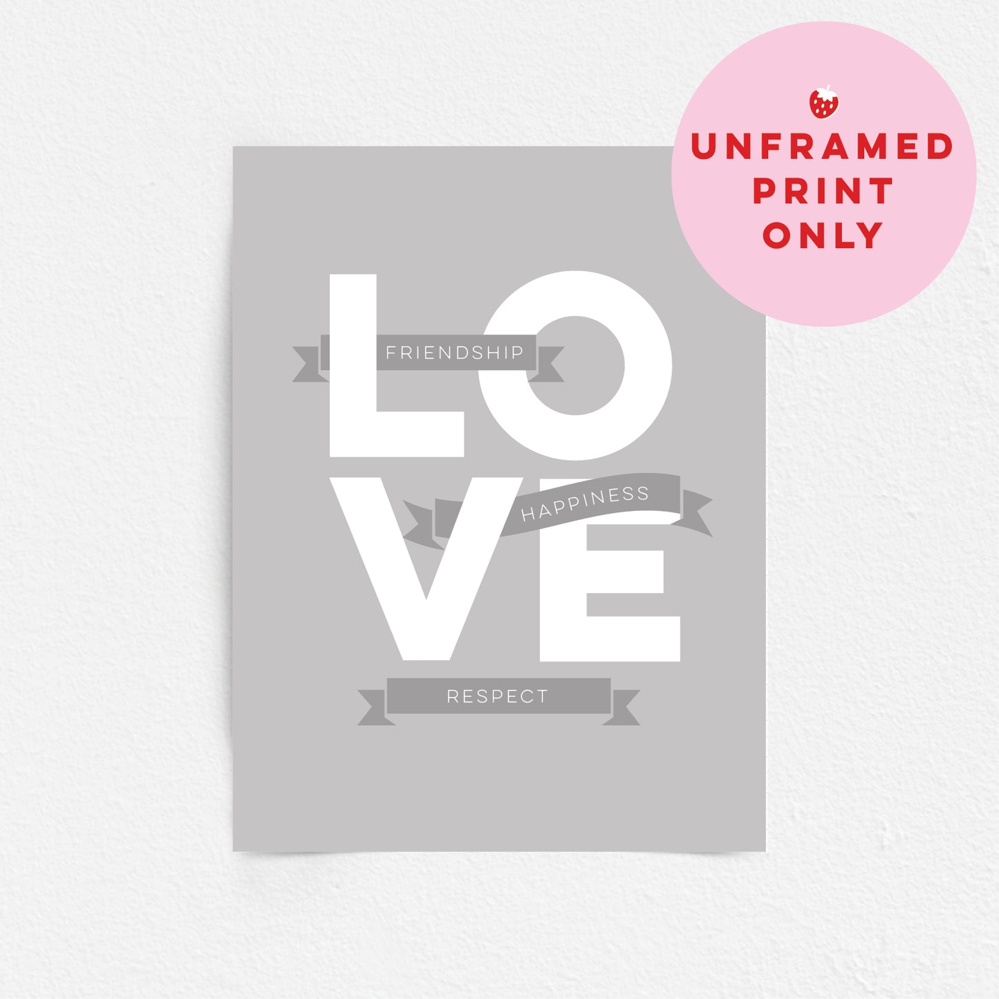 Love Word Art Print - Your Own Words in Banners