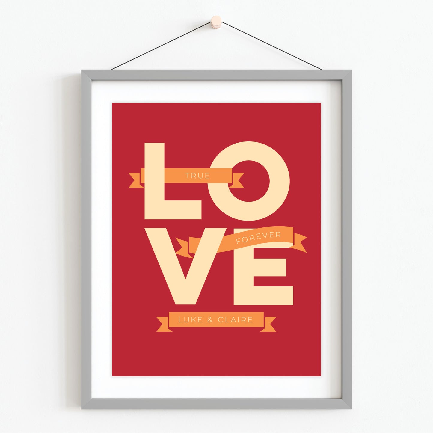 Love Word Art Print - Your Own Words in Banners