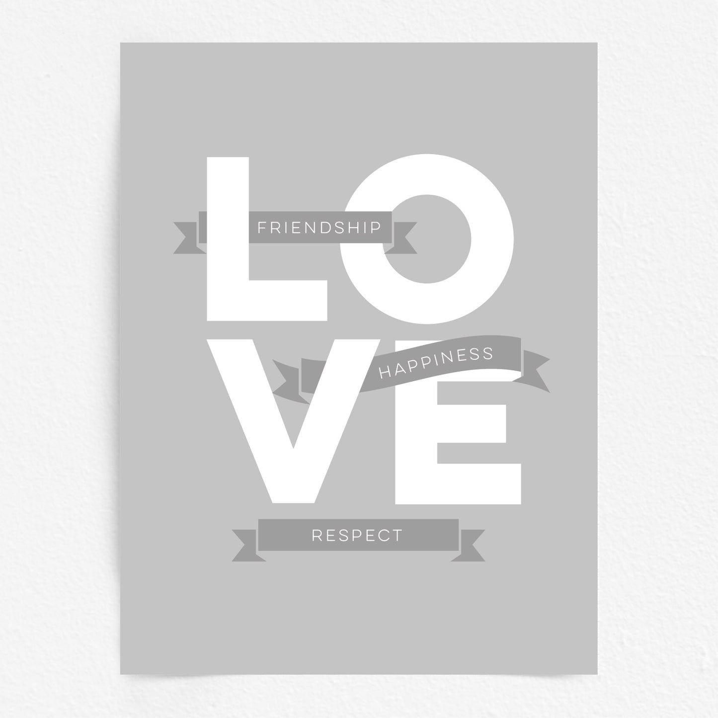 Love Word Art Print - Your Own Words in Banners