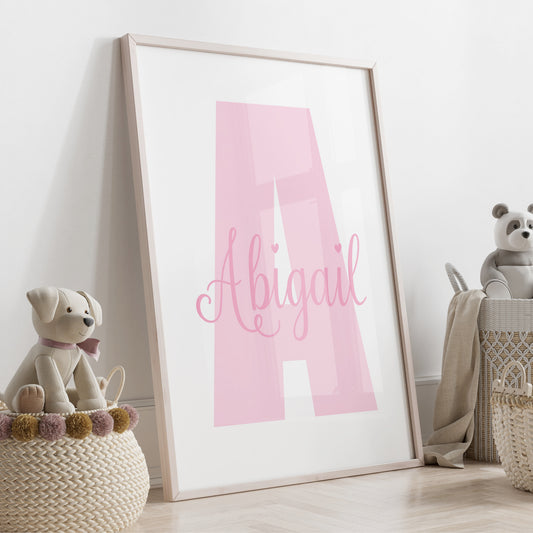 Custom Baby Print - Initial & Name