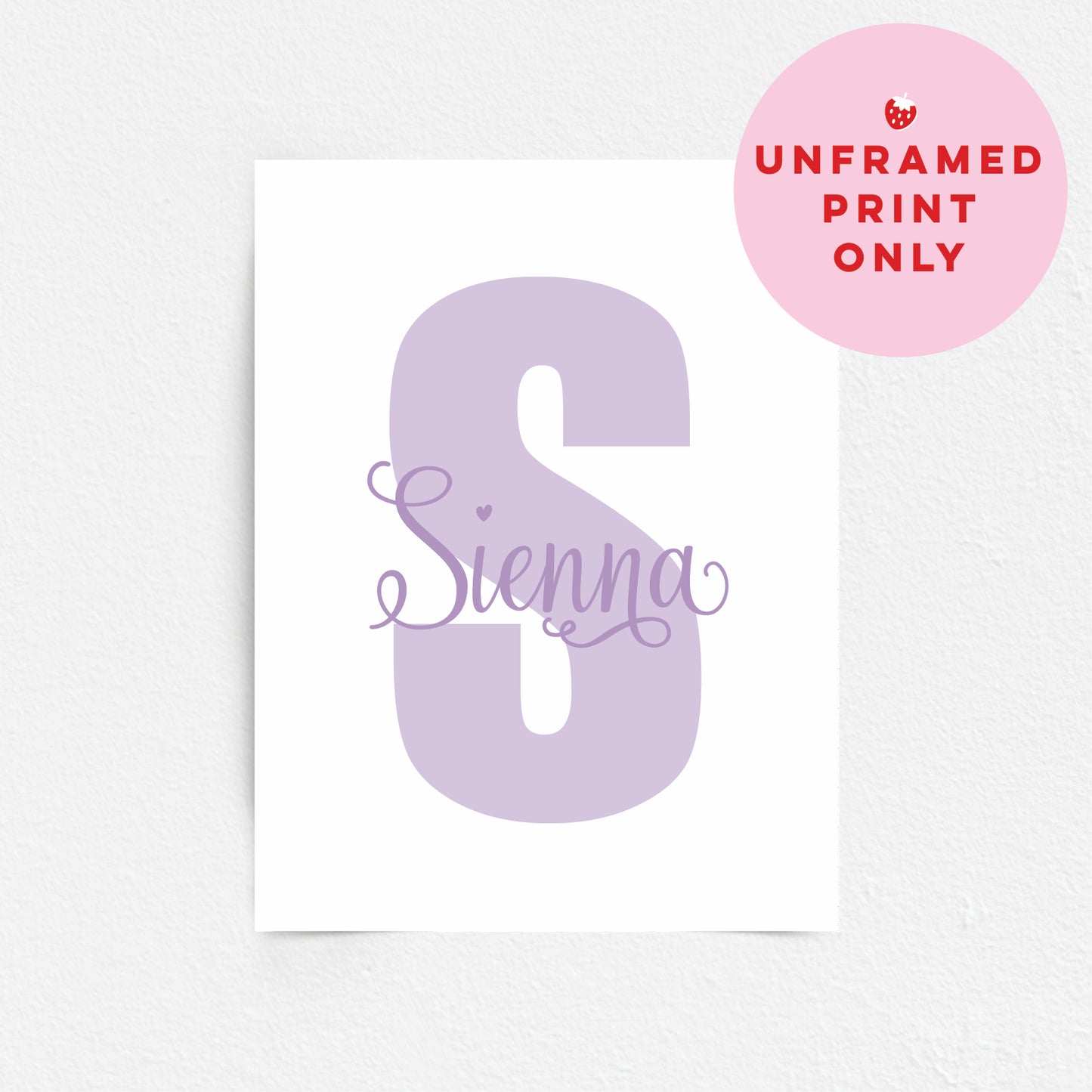 Custom Baby Print - Initial & Name
