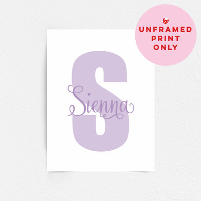 Custom Baby Print - Initial & Name