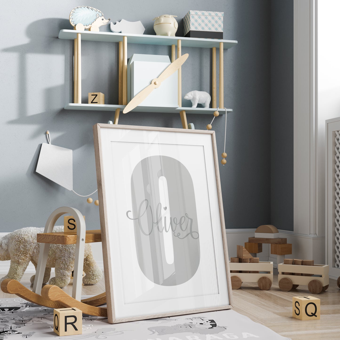 Custom Baby Print - Initial & Name