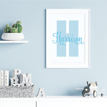 Custom Baby Print - Initial & Name