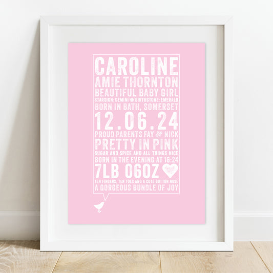 Custom Baby Gift - A Little Bird Told Me...