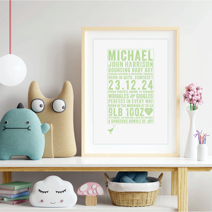 Custom Baby Gift - A Little Bird Told Me...