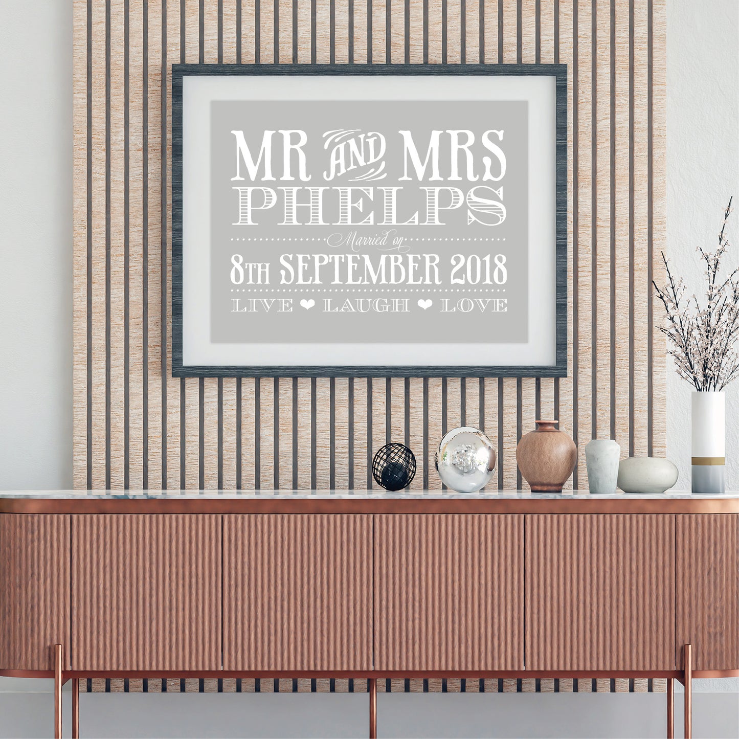 Custom Mr & Mrs Print - Vintage Engraved Style