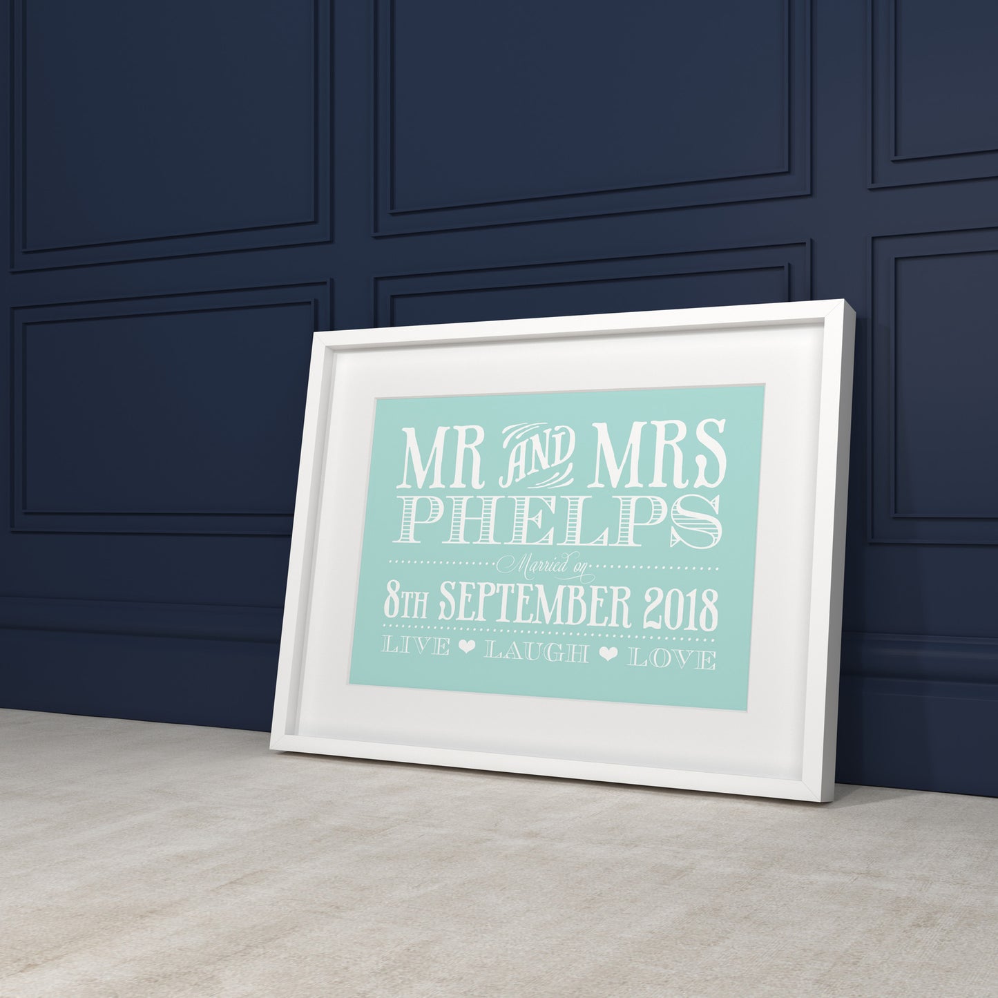 Custom Mr & Mrs Print - Vintage Engraved Style