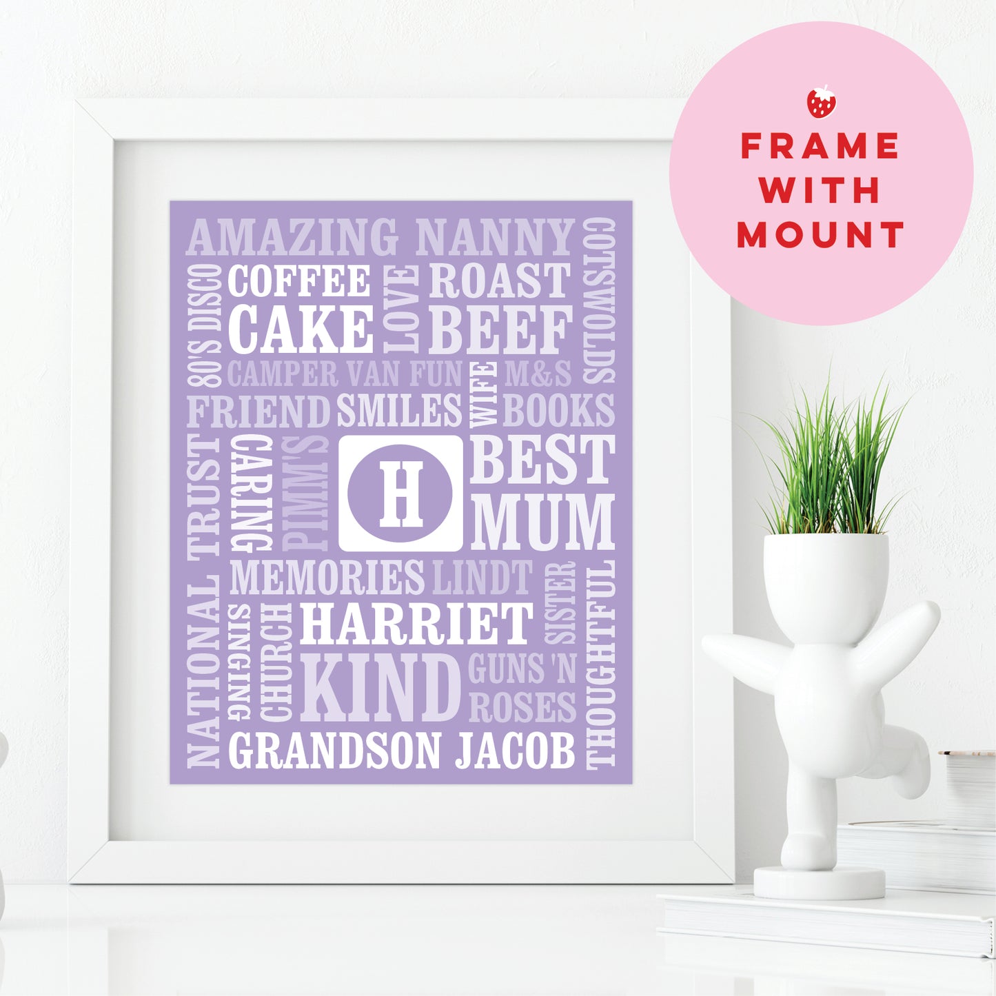 Custom Word Art Print - Initial