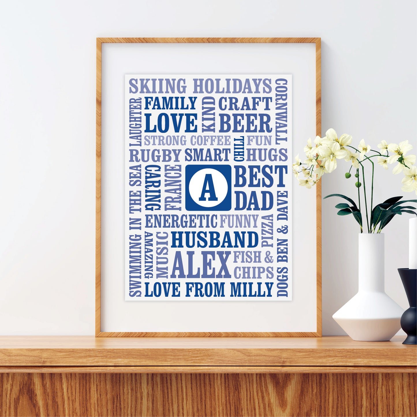 Custom Word Art Print - Initial