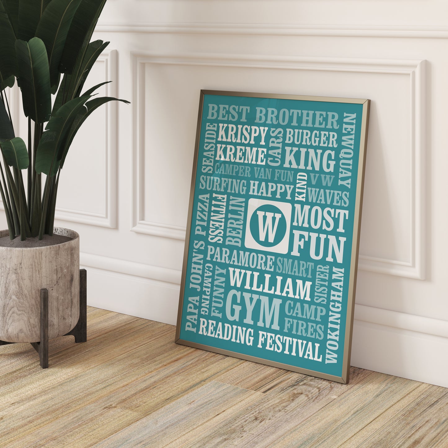 Custom Word Art Print - Initial