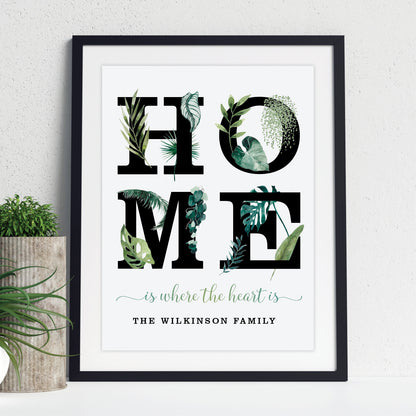 Custom Home Word Art - Botanical