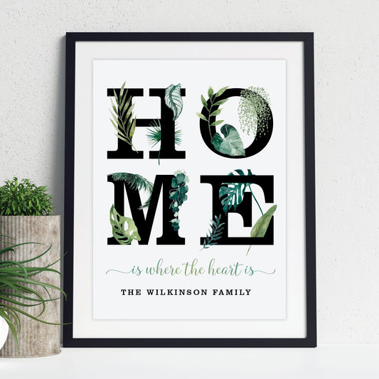 Custom Home Word Art - Botanical