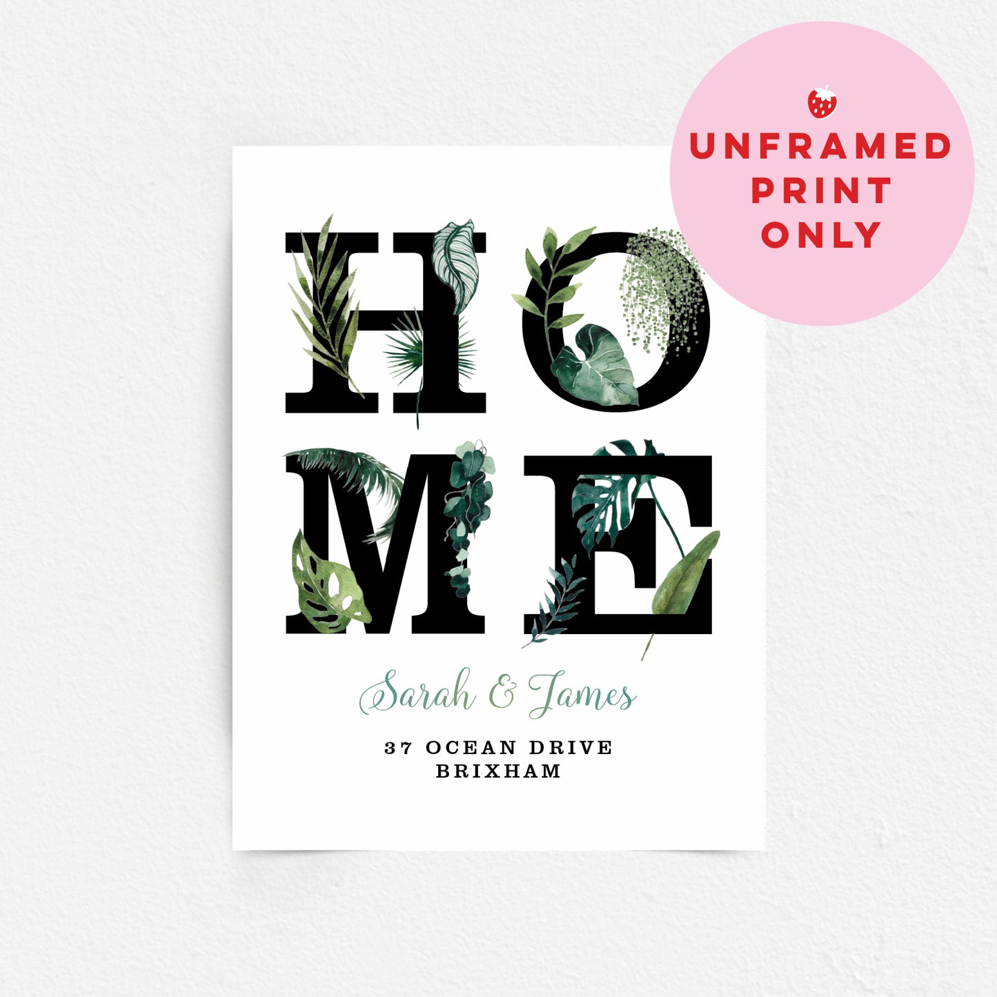 Custom Home Word Art - Botanical