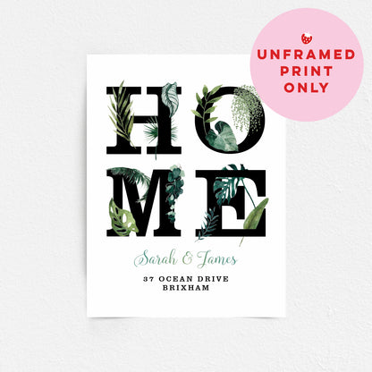 Custom Home Word Art - Botanical