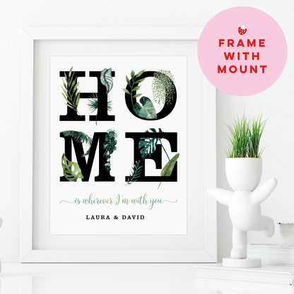 Custom Home Word Art - Botanical