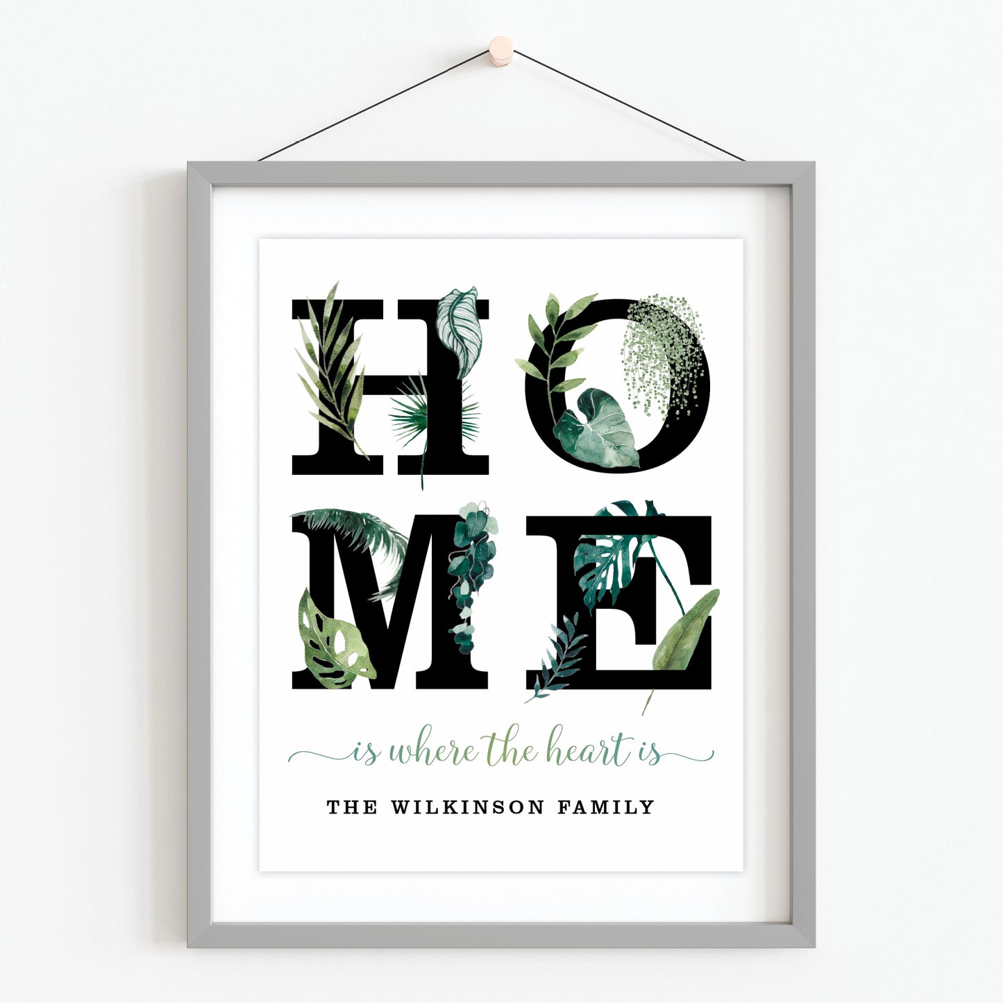 Custom Home Word Art - Botanical