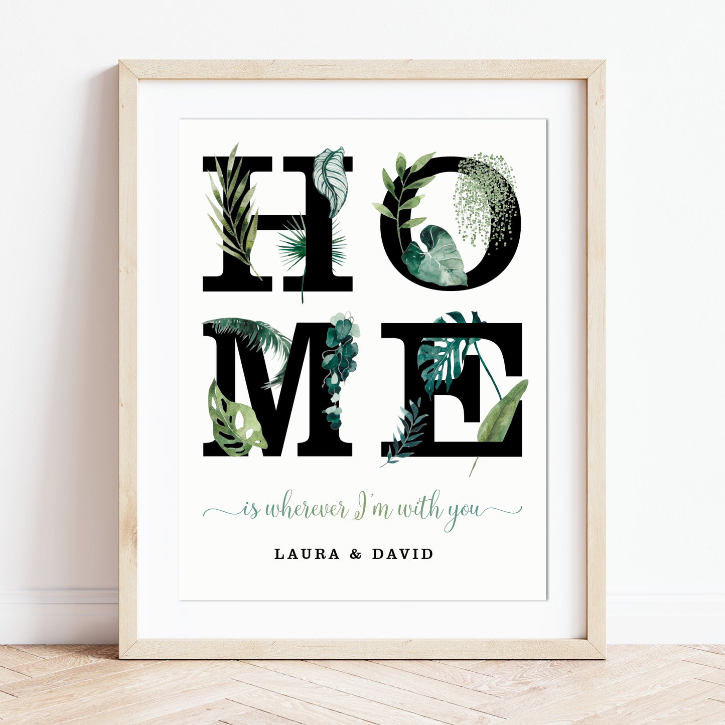 Custom Home Word Art - Botanical