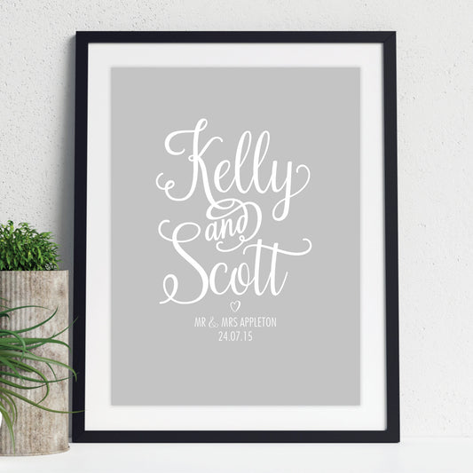 Custom Wedding Print - Names & Date