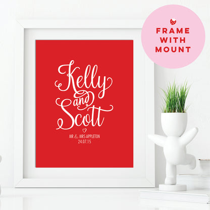Custom Wedding Print - Names & Date