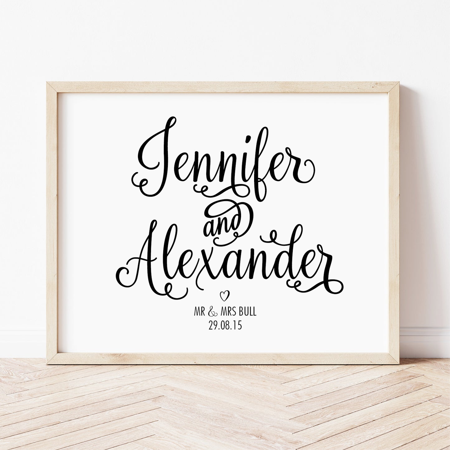 Custom Wedding Print - Names & Date
