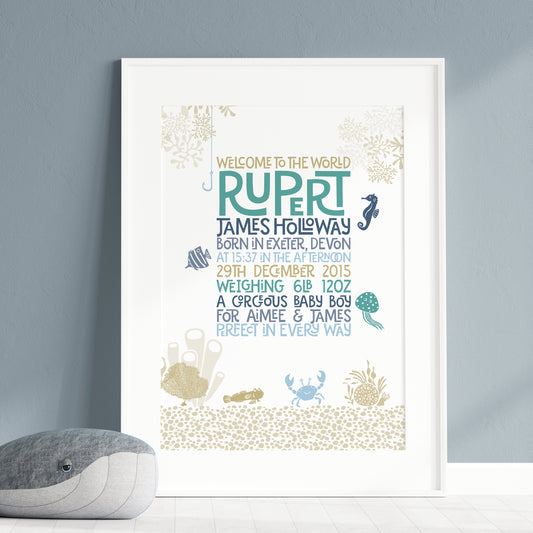 Custom Baby Print - Under The Sea