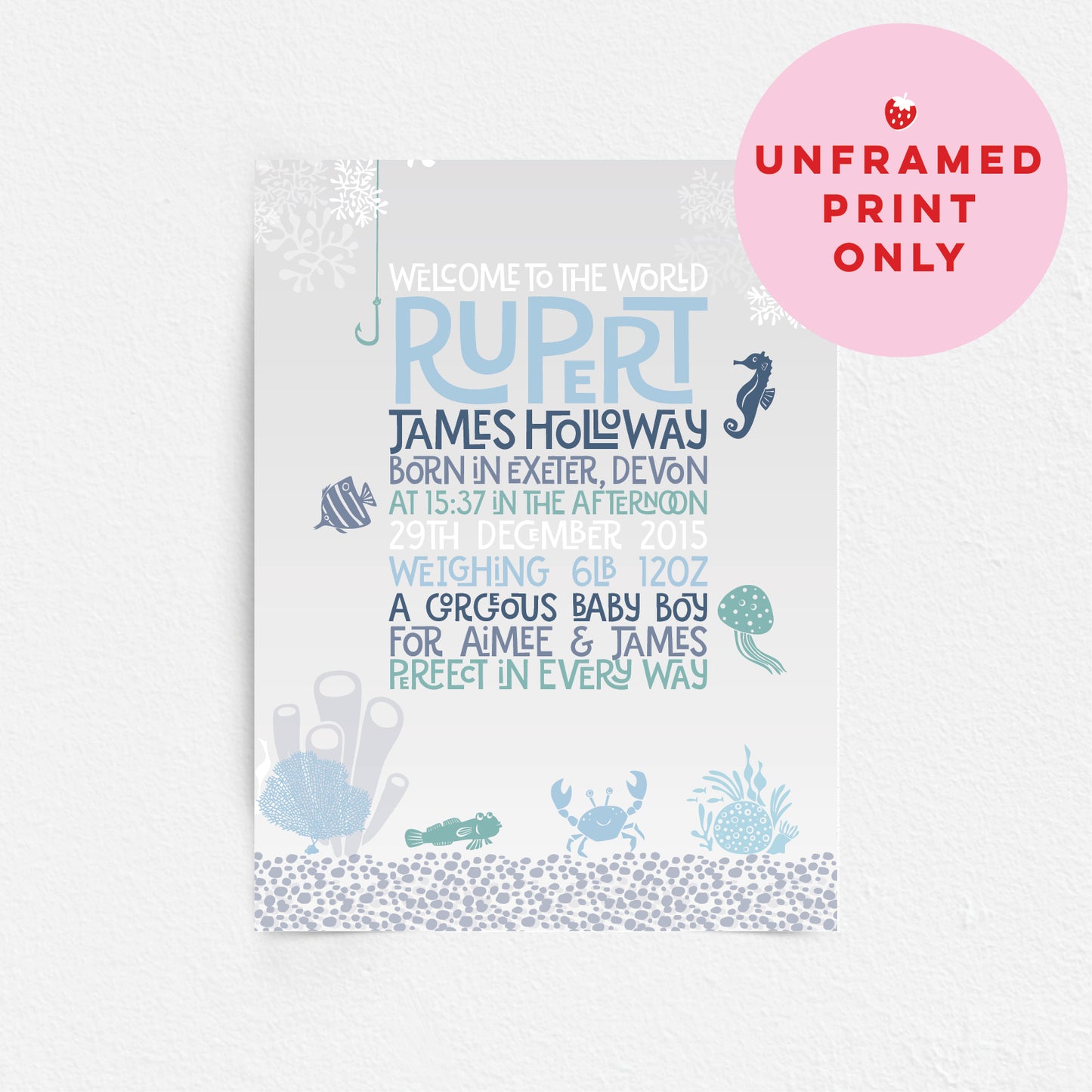 Custom Baby Print - Under The Sea
