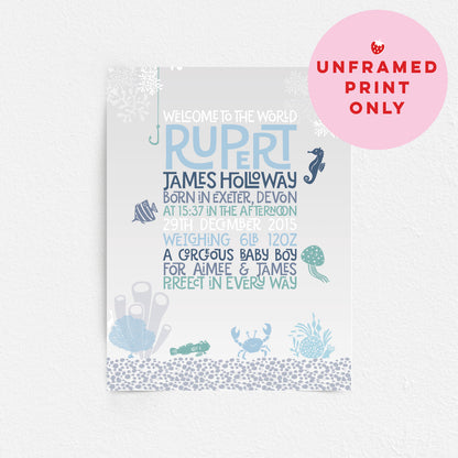 Custom Baby Print - Under The Sea