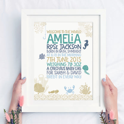 Custom Baby Print - Under The Sea