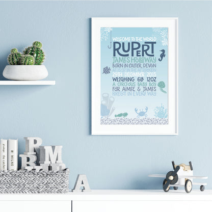 Custom Baby Print - Under The Sea